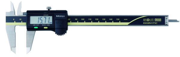 Calibrador digital ABS AOS pulg/mm, 0-12 pulg,  Rodillo para pulgar,sin salida de datos